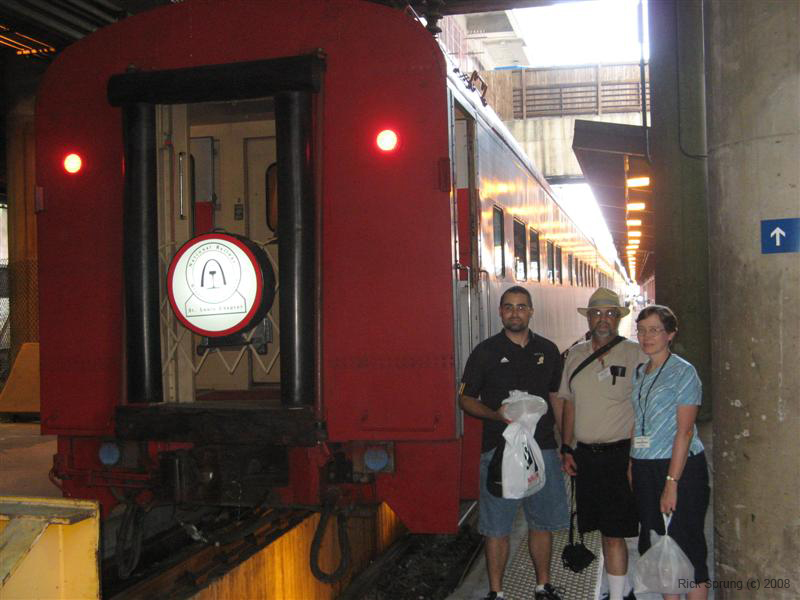 Boarding Our Cars on the Rear of the Capitol Limited in Washington