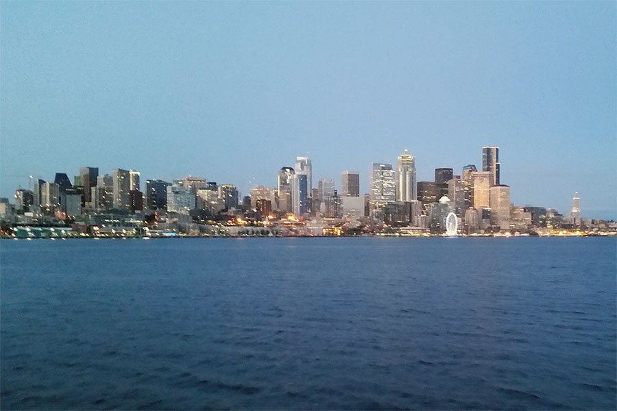 117 Seattle Skyline at dusk
